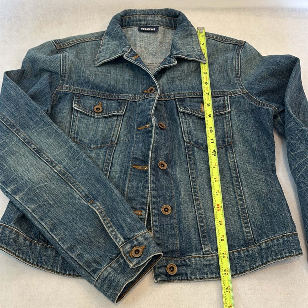 Mavi Catherine Slim Western Style Denim Jean Jacket Women's Size Large Y2K - Picture 2 of 11